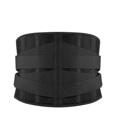 CSCDD Lower Back Brace with 6 Stays Anti-Skid Orthopedic Lumbar Support Breathable Waist Support Belt for Gym(Large) B Large
