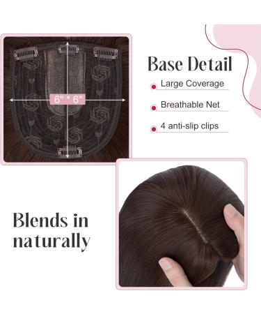 S-Noilite 18 Inch Hair Topper for Thinning Hair - Big Base Women's Hair Loss Extensions - Clip in Fringe Pieces 8B - Buy Online on GoSupps.com