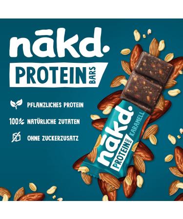 N kd.Protein Caramel Protein Bar | 7g Vegan Vegetable Protein | 100% Natural Ingredients | No Added Sugar | 16 x 45g | Healthy Snack - Buy Online on GoSupps.com