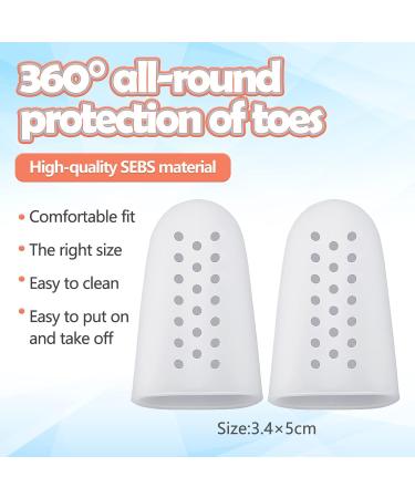 Nuanchu Toe Protectors 2 Pairs Big Protector with Holes Breathable Caps Soft Covers Pain Relief Support Guard Cushions for Missing Ingrown Hammer Toenail Corns Men Women Use Colors M Multicoloured - Buy Online on GoSupps.com