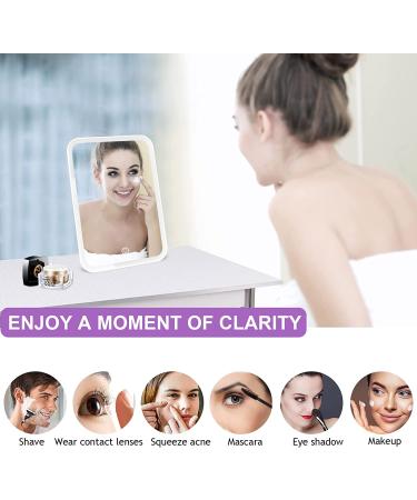 Flymiro Lighted Makeup Mirror with Adjustable LED Lights - USB Rechargeable, Portable & Compact Vanity Mirror for Makeup Travel - Buy Online on GoSupps.com