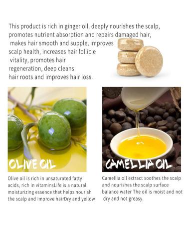 Organic Ginger Hair Regrowth Shampoo Bar - 2pcs 65g | Promotes Hair Growth & Anti-Hair Loss | Natural & Organic Ingredients - Buy Online on GoSupps.com