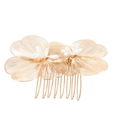Didiseaon Clips for Hair Bridal Hair Accessories Metal Hair Comb Alloy Bridal Headpiece Plastic