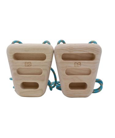 BG Climbing The Only Double Sided Wood Rock Climbing Rock Rings | Compact & Portable Hangboard for Training | Home Equipment for Finger Strength & Fitness