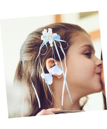 Beaupretty 3 Pairs tassel flower hair clip hair accessories for kids flower headpiece blue hair accessories kid hair accessories dangle tassel hair clip hair clips child the flowers hairpin - Buy Online on GoSupps.com