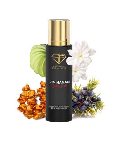 Izin Hanan Fragrance For Men | Exotic Earthy Floral Leathery Arabian Perfume | Long Lasting Alcohol Free Perfume 1.19 Fl. Oz.
