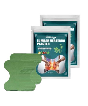 WANGIRO Lumbar Vertebra Patches Herbal Wormwood Back and Spine Support Muscle and Joint Comfort Non-Invasive Management 24Pcs