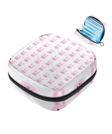 Storage bags for women's tapes with a cute rabbit motif large menstrual cup cylinder pocket with zipper periodic inserts bags panty liners tampons for girls and women multicolored 07