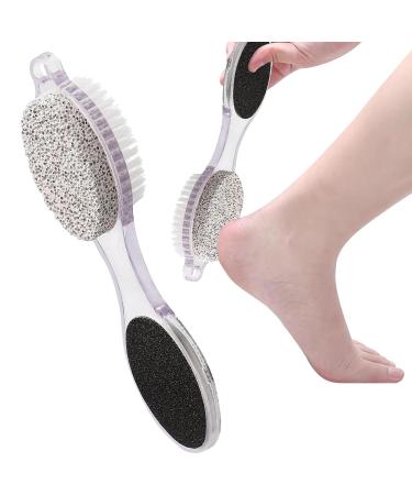 Multipurpose 4-in-1 Foot Scrubber with Cleaning Pumice Stone Ultimate Foot Care Solution for Callus Removal and Smooth Feet