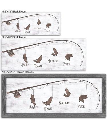 Personalized Dad's Keepers - Fishing Father's Day Gift from Children (6.5"x18" Block Mount  4 Children) 6.5"x18" Block Mount 4 Children - Buy Online on GoSupps.com