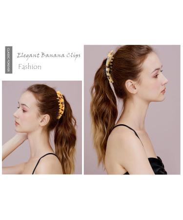 6PCS Large Colorful Banana Clips - Non-Slip Ponytail Holders for Thick Hair - Hair Accessories for Women & Girls - Buy Online on GoSupps.com