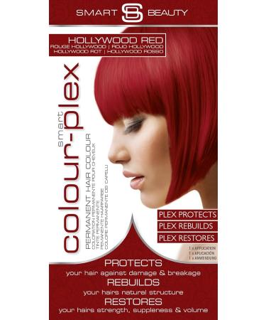 Buy Hollywood Red Permanent Hair Color - Anti-Hair Breakage & Vegan - 100% Gray Coverage - Smart Beauty 125ml - Bright Red for All Hair Types - Buy Online on GoSupps.com