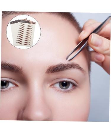 FOMIYES 20 Sheets Waterproof Eyebrow Stickers Temporary Eyebrow Tattoos Brown 6d Hair-like Eyebrows Stickers - Buy Online on GoSupps.com