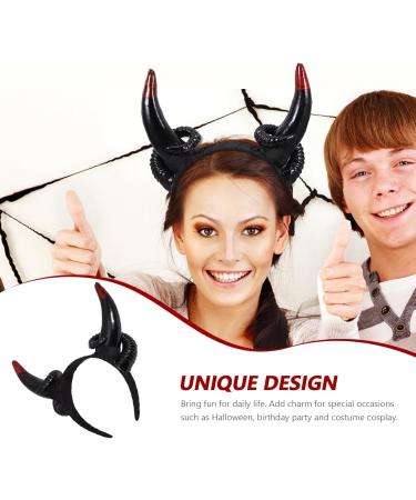 Cabilock Sheep Horns Headband Gothic Sheep Horn Hairbands Devil Horn Headband Animal Cartoon Show Headdress Photo Props for Fancy Dress Cosplay Costume - Buy Online on GoSupps.com