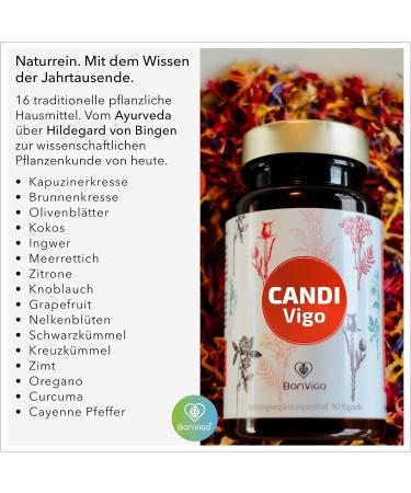 Buy BONVIGO DUO: Candivigo & Flora Darm XL - 60 Natural Capsules for Gut Health Enzymes & Fiber Ideal Home Remedies for Diet & Wellness - Buy Online on GoSupps.com