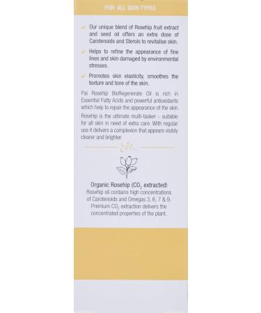 PAI Skin Care Bio Regenerate Organic Rosehip Oil 30ml - Natural Anti-Aging Skincare - Buy Online on GoSupps.com