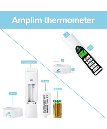 Amplim No Touch Forehead & Ear Thermometer - Medical Grade Digital for Kids & Adults | Touchless, FSAHSA Eligible - Buy Online on GoSupps.com