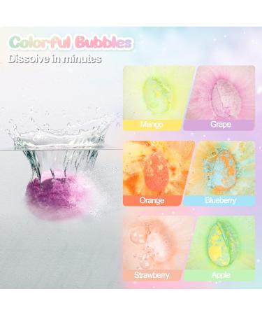Bath Bombs for Kids Panspace 6 Pack Dino Egg Kids Bath Bombs with Surprise Inside Bath Bomb Gift Set with 2 Silicone Bracelets and 6 DIY Jewels Shoe Charms for Birthday Christmas - Buy Online on GoSupps.com