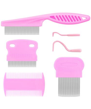 Cat Comb Dog Comb Fine Tooth Comb Pet Comb Grooming Set For Grooming And Removing Dandruff Flakes Remove Float Hair Tear Marks (pink) - Buy Online on GoSupps.com