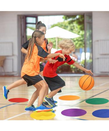 60 Pcs 9-inch Non-Slip Poly Vinyl Spot Markers for Soccer, Football, Basketball - Agility Training Cones for Gym, Dance, Classroom Org - Buy Online on GoSupps.com