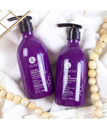 Luseta Purple Shampoo & Conditioner Set for Blonde & Gray Hair - Sulfate & Paraben Free - Infused with Cocos Nucifera Oil - 2x16.9oz - Buy Online on GoSupps.com