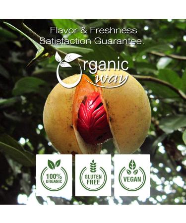 Organic Way Ground Nutmeg Cut & Sifted (Myristica fragrans) - Digestive Support | Organic, Kosher, Non-GMO | Gluten-Free | USDA Certified | Sri Lankan Origin (1/4 lb) - Buy Online on GoSupps.com