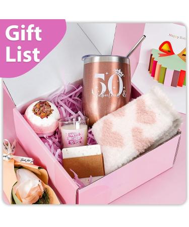 50th Birthday Gifts for Women | MEIGBFR Funny & Fabulous Gift Ideas Basket for Grandma Wife Aunt Mom - Celebrate 50 Years - Buy Online on GoSupps.com