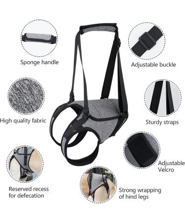 Dotoner Dog Lifting Harness - Support for Injured & Handicapped Dogs | Soft Loop for Small Medium & Large Breeds | Gray Size S (1 Pack) - Buy Online on GoSupps.com