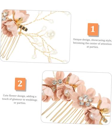 Mikinona Flower Hair Comb Decorative Hair Comb for Women Hair Accessories for Women Hanfu Hair Accessories Hair Comb for Women Accessories Fine Hair Pink The Flowers Hair Piece Metal Miss - Buy Online on GoSupps.com