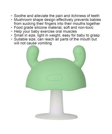 Silicone Teether Mushroom Shaped for Infants 4+ Months - Pink/Green - Buy Online on GoSupps.com