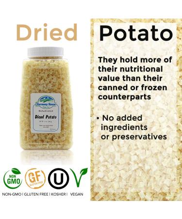 Harmony House Foods Dehydrated Diced Potatoes 10.5 oz - Perfect for Hash Browns, Stews, Soups, and More - Buy Online on GoSupps.com