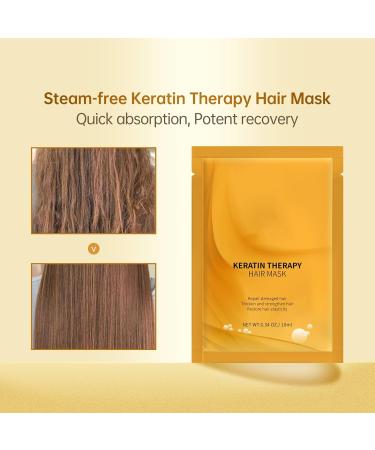 Hair mask 10 ml 5 pieces and ginger hair mask 10 g 6 pieces Deep Repair Hair Mask Hair Treatment repairs damaged hair strengthens and nourishes it antifrizz treatment of dry conditioner 37 - Buy Online on GoSupps.com