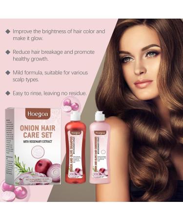 Shampooing + Apr s-Shampoing Shampoing avec Effet Volumateur Conditioner Aux Extraits d'Oignon et de Romarin Pour les Cheveux Ab m s et Cassants Nourrit les Racines et R pare la Texture du Cheveu - Buy Online on GoSupps.com