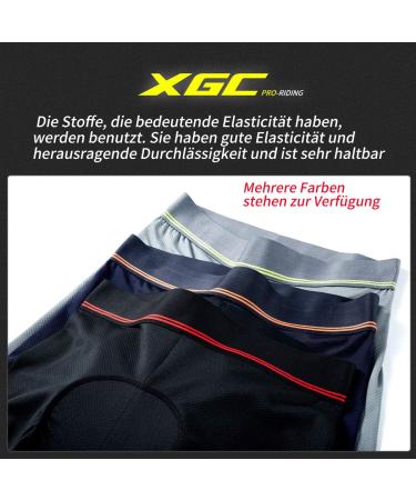 XGC Mens Cycling Shorts with 4D Gel Seat Pad | Breathable Elastic Cycling Underpants & Pants - High Density Black - Buy Online on GoSupps.com