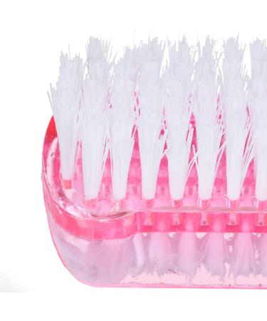 Relaxdays Nail Brush Set of 8 - Double-Sided Hand Brush with Hard Bristles - Pink - Perfect for Home & Travel - Buy Online on GoSupps.com