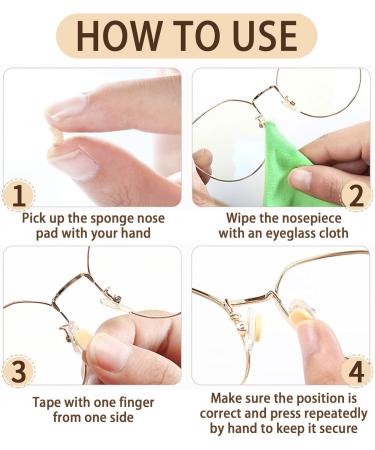 Buy 24 Pairs Self-Adhesive Sponge Nose Pads for Glasses - Anti-Slip Thin Skin Color 1.5mm - Perfect for Sunglasses & Optical Frames - Buy Online on GoSupps.com