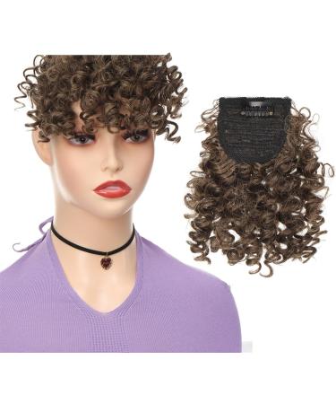 Bangs Hair Clip Synthetic Curly Hair Bangs Clip In Hair Extensions High Temperature Fiber Front Fake Fringe Hairpiece For Women Bangs Clip in Hair (Color : 108) - Buy Online on GoSupps.com