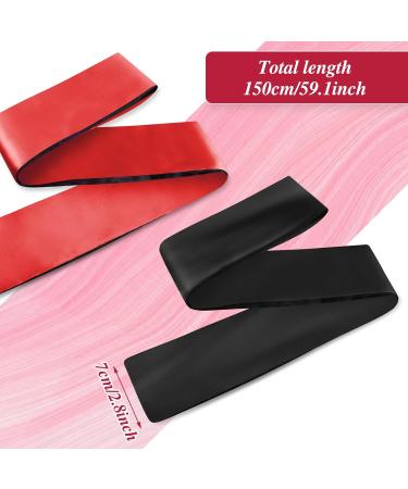Prasacco Satin Eye Mask Set - 10 Adjustable Soft Blindfolds for Comfortable Sleep | Perfect for Couples & Adults - Black & Sun Red - Buy Online on GoSupps.com
