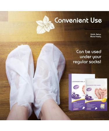 2Pairs Lavender Feet Peeling Socks Foot Moisturiser Socks Foot Masks Remove Hard Skin Callus Remover For Feet Foot Mask For Dry Cracked Feet Exfoliating Foot Peeling Mask For Hard Skin Hand Foot Mask - Buy Online on GoSupps.com