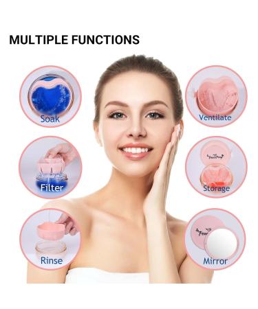 Sweet Pink Retainer Case Kit with Leak Proof Aligner Case, Chewies, Remover Tool, and Cleaner Tablets - Portable and Graceful for Lunch, Tea, and Travel - Buy Online on GoSupps.com