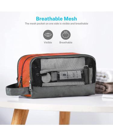 Travel Toiletry Bag Nylon Gonex Dopp Kit Shaving Bag Toiletry Organizer Orange - Buy Online on GoSupps.com