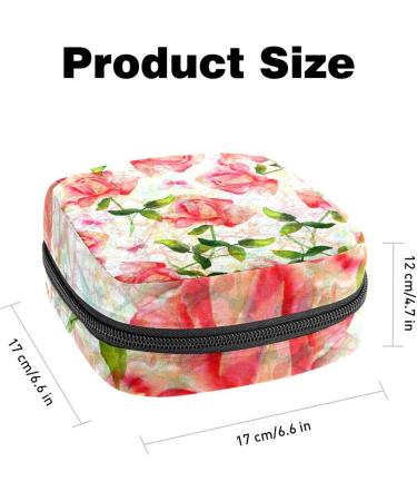 Menstrual Bag with Zipper for Women & Girls - Blooming Roses & Butterflies | Eco-Friendly & Stylish - Buy Online on GoSupps.com