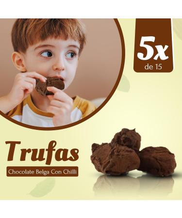 CHAMBALL 15 Chocolate Truffles with: Chilli Pepper Nutmeg and Pistachio Biscuits Ideal for Tasting and Offering - Box of Artisanal Belgian Chocolates - Assortment of Premium Chocolates - Buy Online on GoSupps.com