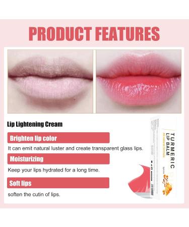 Lip Lightening for Dark Lips Moisturizing Lip Care Cream Lip Balm Stick Turmeric Lips Pink Bleaching Cream Balm Lip Salve for Chapped Lips Lip Repair Balm Lip Moisturizer Daily Lip Balm for Dry Lips - Buy Online on GoSupps.com