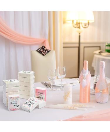 100 Wedding Tissues Pack for Guests - Individually Packed Facial Tissues for Happy Tears - Bulk Travel Pocket Tissues for Wedding, Birthday, and Daily Use - Buy Online on GoSupps.com