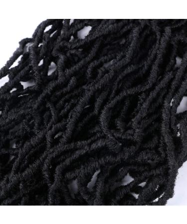 24 Inch Soft Locs Crochet Hair: 7 Pack Curly Wavy Faux Locs Crochet Braids for Black Women - Pre Looped Natural Butterfly Crochet Hair (1B) - Buy Online on GoSupps.com