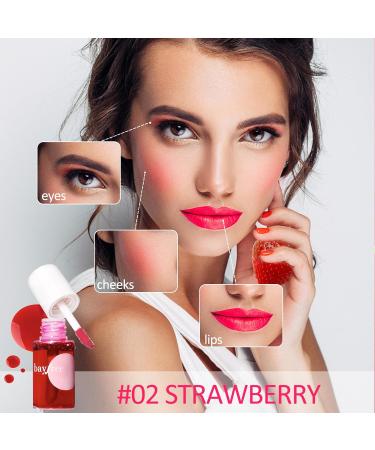 Erinde Lip Tint Stain Mini Pink Cheek Stain Water Tint Korean Lip Color #02 STRAWBERRY - Buy Online on GoSupps.com