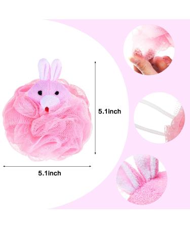 8-Piece Animal Kids Bath Sponges Set - Colorful Cartoon Loofah Bath Pouf Mesh Scrubber Balls for Kids and Adults - Buy Online on GoSupps.com