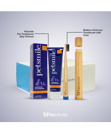 Petsmile Bamboo Toothpaste and Toothbrush Kit 4.23g - Buy Online on GoSupps.com