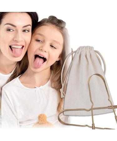 Raxove Metal Tongue Scraper & Stainless Steel Tongue Coating Brush | U-Shaped Tongue Cleaning Tool for Oral Care & Bad Breath Treatment - Buy Online on GoSupps.com